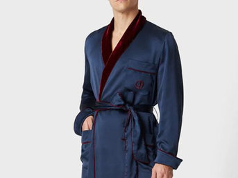 Изображение товара "Шелковый мужской халат GIORGIO ARMANI (night blue) от GIORGIO ARMANI"